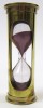 BR4864DP - Brass 3-minute Hourglass w/Maroon Sand