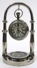 BR48654D - Brass Hanging Clock & Compass (White Face)