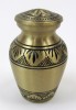 BR6762K - Brass Keepsake Urn Set. (Black & Brass)