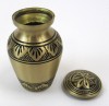 BR6762K - Brass Keepsake Urn Set. (Black & Brass)