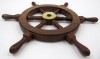 SH8760A - Sheesham Mini Wood Ship Wheel, 12.25"