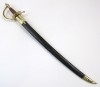 WP12360 - High Carbon Steel Cutlass Sword w/ Faux Leather Scabbard