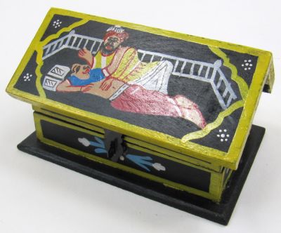 WW2325B - Small Tribal Chest, Hand Painted