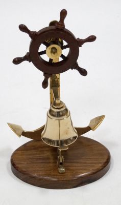 BR20212 - Brass Anchor with bell and wheel set