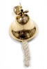 BR1843R - Brass Ship Bell w/ Rope