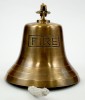 BR1845FB - Brass "FIRE" Bell, Antique Finish