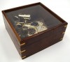 BR4849G - Brass Sextant w/ Wood & Etched Glass Box