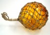 MR4802A - Glass & Rope 10" Fishing Float (Amber)