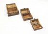 SH23353S - Nested Box Set, Wooden Chests With Metal Straps and Rivets(Special)