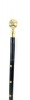WP13201S - Solid Cast Brass Handle Cane With Solid Brass Inlay, Unisex 